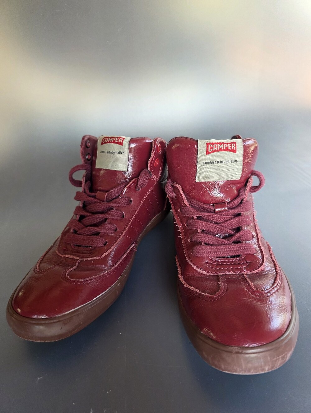 Camper Women's Pelotas Persil Vulcanizado High-Top Sneakers Red EU 35/US 5
